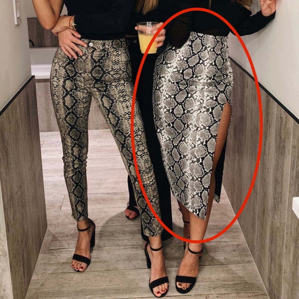 WORN ONCE TopShop Snake Skin Skirt
